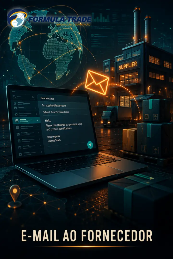 E-mail para solicitar documentos ao fornecedor