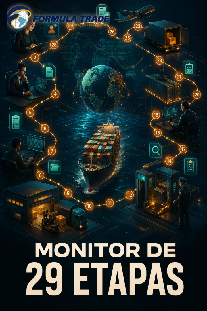 Monitor de acompanhamento com 29 etapas